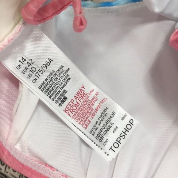 TOPSHOP Tie Dye Ribbed Crop Bikini Top - Picture 6 of 6